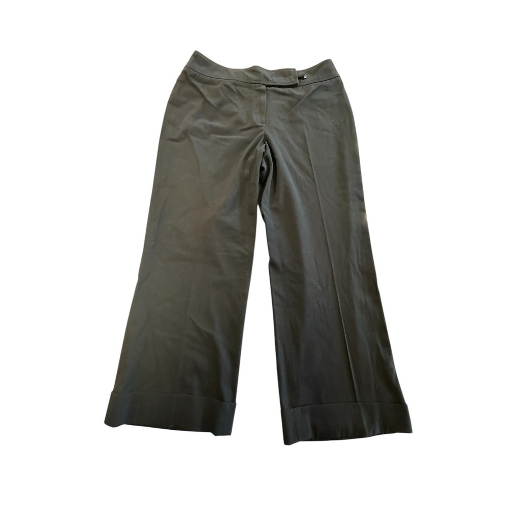 Lena Gabrielle Womens Pants Size 8 Black Flat Front‎ High Rise Wide Leg EUC